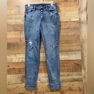 Judy Blue Boyfriend Fit Distressed Jeans Size 15 Extra Long